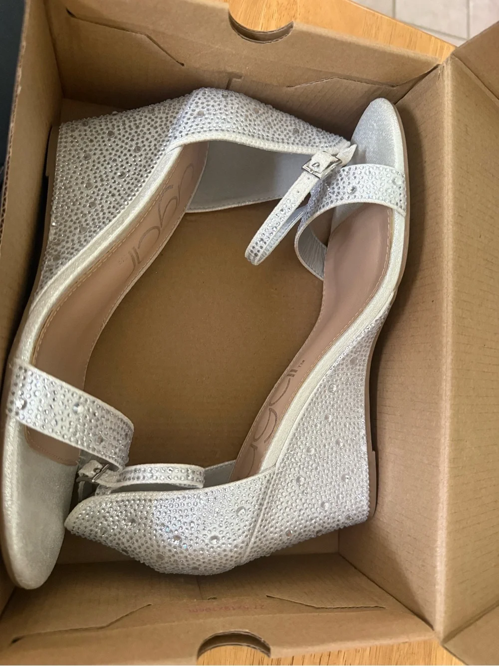 Sugar Ladies glimmer wedge heels